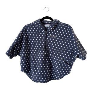 Kid's Columbia Cozy Fleece Polka Dot Poncho Half Zip Pullover Hoodie Jacket - XS